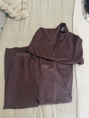 All in Motion brown ribbed track suit